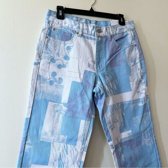 BDG Cowgirl Jeans Renaissance Print Straight Relaxed Size 28 NWT - Picture 6 of 12